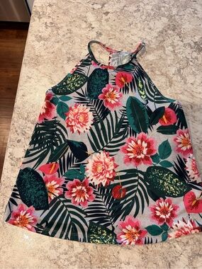 Old Navy Floral Workout Tank Top Active Medium